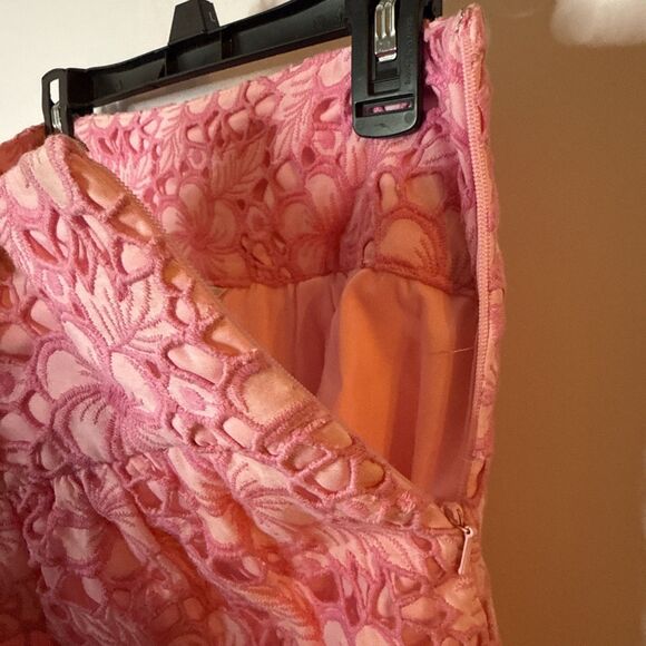 Lilly Pulitzer Skirt Womens 0 Pink Floral A-Line Lined Summer Vacation Feminine - Picture 8 of 9